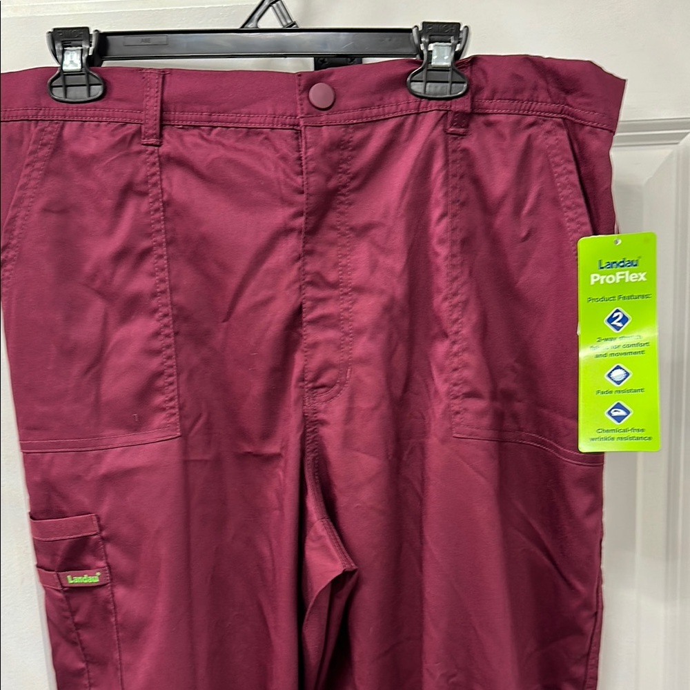 NWT Landau ProFlex Men's Burgundy Scrub Pants